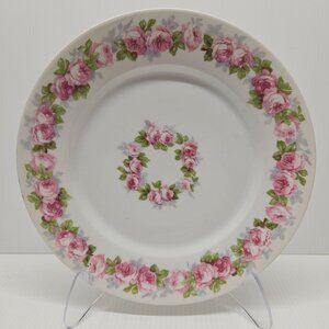 Wm Guerin Limoges Pink Rose Cabbage Rose Salad Plate Set of 2 Antique